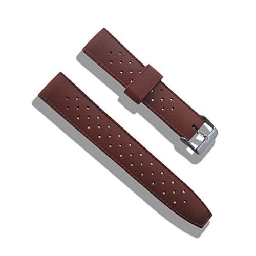 NLNKDTDPAK 20mm 22mm Silikon Armbandband sport tauchen gummi männer frauen handgelenk band armband zubehör fit for SRP777J1.(Brown,22mm) von NLNKDTDPAK