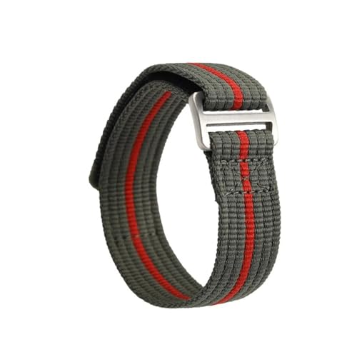 NLNKDTDPAK 22 mm Nylon-Canvas-Uhrenarmband, passend for das Biwan Little Red Flower-Uhrenarmband der führenden Submarine-Serie von Tudor(Army green red) von NLNKDTDPAK
