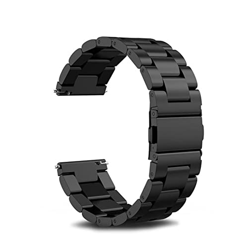 NLNKDTDPAK 22mm Edelstahl Watchband 46mm Gurt Edelstahl Metallband Uhr Bands 42mm 20mm Strap Fit for Samsung Galaxy(Black,20mm) von NLNKDTDPAK