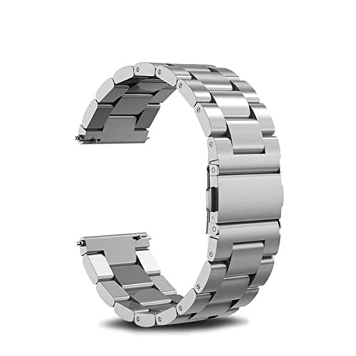 NLNKDTDPAK 22mm Edelstahl Watchband 46mm Gurt Edelstahl Metallband Uhr Bands 42mm 20mm Strap Fit for Samsung Galaxy(Silver,22mm) von NLNKDTDPAK