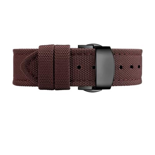 NLNKDTDPAK 22mm24 passend for Breitling Nylon-Uhrenarmband Super Ocean Series Nylonband alle(Brown black,22mm) von NLNKDTDPAK