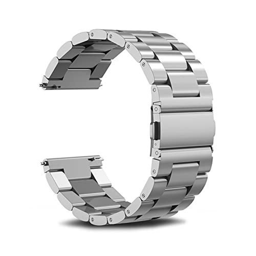 NLNKDTDPAK 24mm Edelstahl Armband Strap Armband Smart Watch Phone Herrenuhr Band Fit Fit for KOSPET HOPFIT for Optimus Pro Fit for mutig(Silver) von NLNKDTDPAK