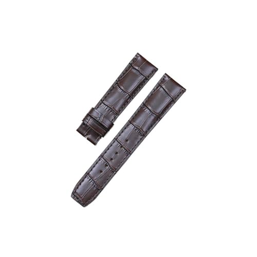 NLNKDTDPAK Armband Leder Geeignet for Baume & Mercier Fit for HAMPTON/Fit for CLASSIMA Zubehör Oberschicht-Leder-Uhrengürtel 20/22 mm(Dark brown,22mm) von NLNKDTDPAK