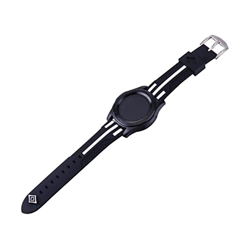NLNKDTDPAK Band Frontier Strap Watch 46mm BIP Watch GT 2E Strap Sport 22mm Uhren Zubehör 47mm Fit for Zahnrad S3 Fit for Samsung Galaxy Fit for Huawei Fit for Amazfit(Black and white) von NLNKDTDPAK