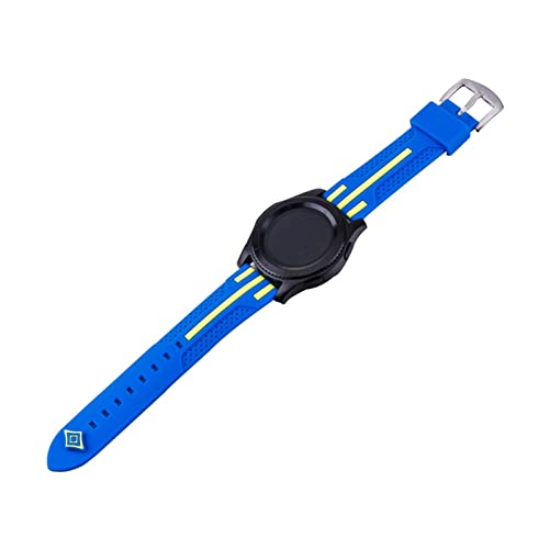 NLNKDTDPAK Band Frontier Strap Watch 46mm BIP Watch GT 2E Strap Sport 22mm Uhren Zubehör 47mm Fit for Zahnrad S3 Fit for Samsung Galaxy Fit for Huawei Fit for Amazfit(Blue and yellow) von NLNKDTDPAK