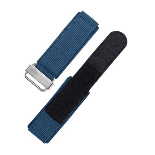 NLNKDTDPAK Bequeme und atmungsaktive Nylon-Uhrenarmbänder mit Klettverschluss, passend for Panerai, passend for Bell, passend for Ross Canvas-Uhrenarmband 22 24 mm(Blue-Steel,24mm) von NLNKDTDPAK