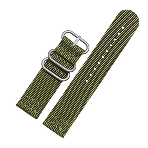 NLNKDTDPAK Canvas-Armband, geeignet for Seven Friday-Uhren T1 / T2 / M2 / M3 P2b / P3 / Q2, Nylon-Armband, Herrenuhr-Zubehör, 26 28 mm(Green sk,26mm) von NLNKDTDPAK