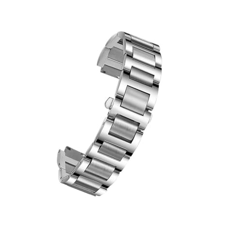 NLNKDTDPAK Edelstahl-Lug-End-Armband, passend for C-Artier Ballon Bleu Serie 20 x 12 mm, 18 x 11 mm, 14 x 8 mm, W6920046, Riemen, Damen- und Herrenarmband(Silver,16X8mm) von NLNKDTDPAK