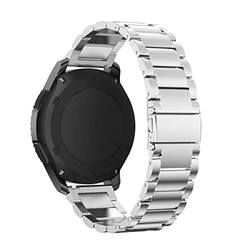 NLNKDTDPAK Edelstahl-Riemen bewegen 3 Forerunner 245 645 Music Smart Watchband Metall 2 0mm 3. Correa Fit for Garmin Venu Sq Fit for vivoactive(Silver steel) von NLNKDTDPAK