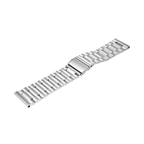 NLNKDTDPAK Edelstahl Uhrenarmband Armbandband Frontier Metall Klassische Smart Watch-Zugriff Ersatz Sport-Schleife Fit for Samsung-Gang S3(White) von NLNKDTDPAK