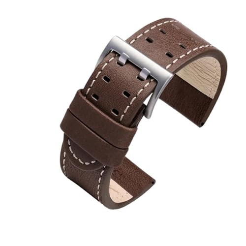 NLNKDTDPAK Fit for Hamilton Khaki Field Uhr H760250/h77616533/h70605963 H68201993 Uhrenarmband Leder Nylon Herrenuhrenarmband 20mm 22mm(Brown cowhide sk,20mm) von NLNKDTDPAK