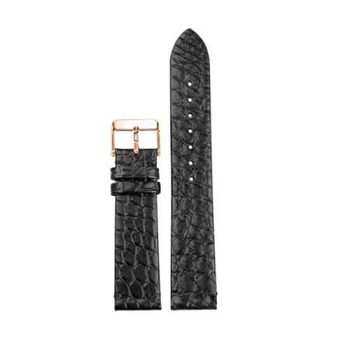 NLNKDTDPAK Handgefertigtes Lederarmband, ultradünne Schnalle, 18, 19, 20, 21, 22 mm, braun, schwarz, weiches Armband, Vintage-Stil for Herren(Brack D style,18mm) von NLNKDTDPAK