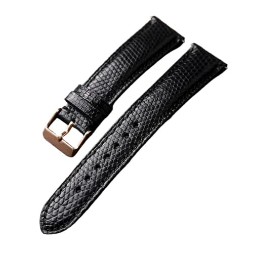 NLNKDTDPAK Handgefertigtes Muster-Armband, 18, 19, 20, 21, 22 mm, weiches Lederarmband der ersten Schicht, lässiges Retro-Armband(A rose gold buckle,19mm) von NLNKDTDPAK