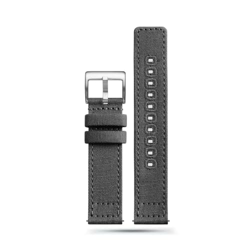 NLNKDTDPAK Hochwertige Nylon-Canvas-Uhrenarmbänder, Schnellverschluss-Armbänder, militärisch, atmungsaktiv, 18 mm, 19 mm, 20 mm, 22 mm(Grey 1,19mm) von NLNKDTDPAK