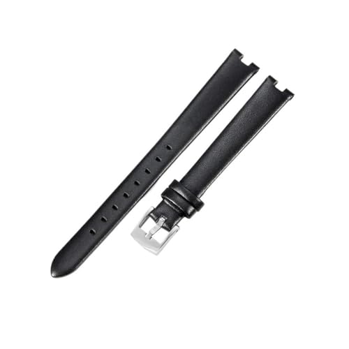 NLNKDTDPAK Konkaves Interface-Lederarmband, passend for GC Gucci YA14140 141501 Serie, atmungsaktives, hautfreundliches Damenarmband, 12 x 4, 14 x 4 mm(Black-ST-K12,14X4mm) von NLNKDTDPAK