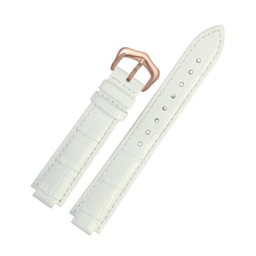 NLNKDTDPAK Leder Armband Fit for Ballon Bleu Handgelenk Band Männer Weibliche Konvexen Lederband 14 * 8mm 18 * 11mm 20 * 12mm Mode Armband(White rose gold A,20-12mm) von NLNKDTDPAK
