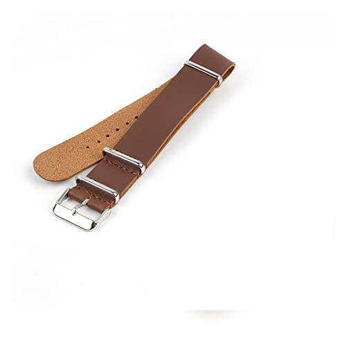 NLNKDTDPAK Leder Männer Frauen Watchband18mm 20mm 22mm 24mm Einstellbarer Ersatz for Watch-Zubehör(Brown,20mm) von NLNKDTDPAK
