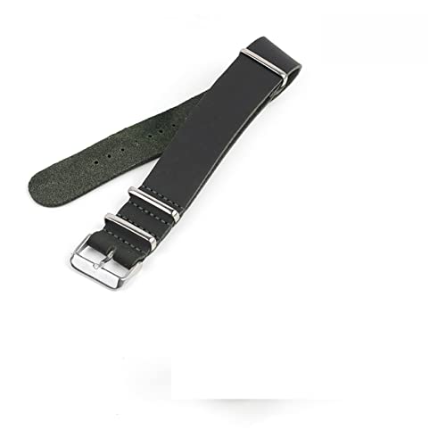 NLNKDTDPAK Leder Männer Frauen Watchband18mm 20mm 22mm 24mm Einstellbarer Ersatz for Watch-Zubehör(Dark green,22mm) von NLNKDTDPAK