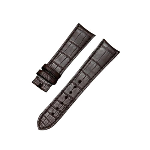 NLNKDTDPAK Leder Schwarz Dunkelbraun Passend for Zenith 21mm 22mm Uhrenarmband Arc Head Herrenuhr Zubehör(Dark brown,21mm) von NLNKDTDPAK