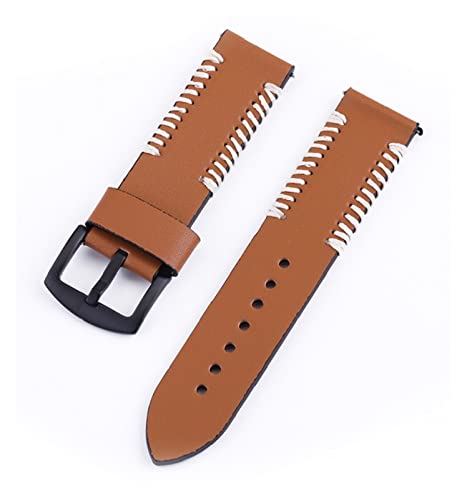 NLNKDTDPAK Lederarmband 20mm 22mm 24mm 26mm Schnellspanner Armband Ersatz for Huawei Uhr Zubehör(Brown,26mm) von NLNKDTDPAK