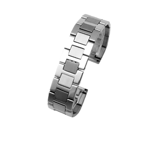 NLNKDTDPAK Luxuriöses Armband aus 316L-Edelstahl, passend for TANK Solo-Armband, Markenarmband, 16 mm, 17,5 mm, 20 mm, 23 mm, silberfarben(16mm) von NLNKDTDPAK