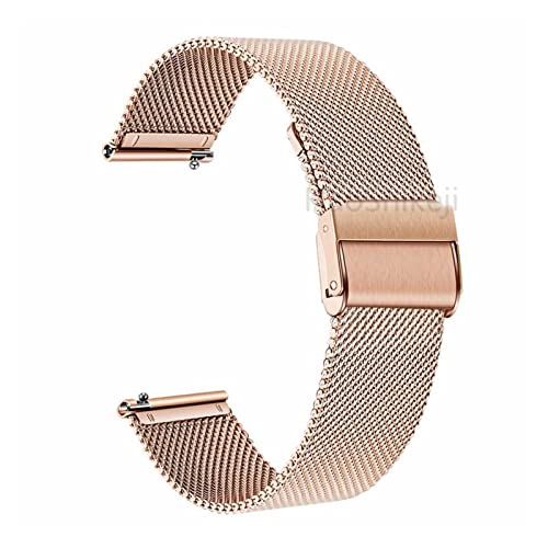 NLNKDTDPAK Metallarmbandband GTS2. Strap-BIS-Uhren-Armband-Pace-Stratos 2 GTS GTR 42 47 mm Strap Fit for Xiaomi Fit for Amazfit Fit for BIP Fit for Huami(Rose-gold milan,20mm) von NLNKDTDPAK