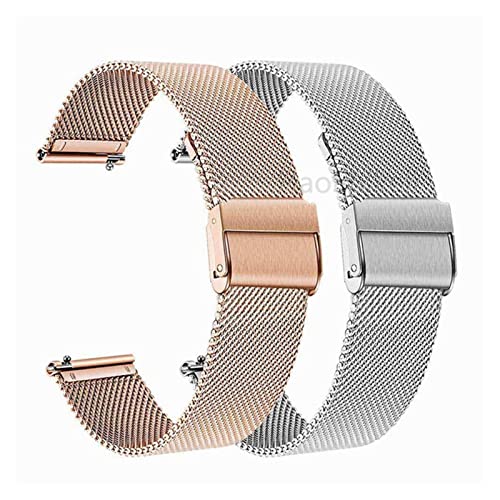 NLNKDTDPAK Metallarmbandband GTS2. Strap-BIS-Uhren-Armband-Pace-Stratos 2 GTS GTR 42 47 mm Strap Fit for Xiaomi Fit for Amazfit Fit for BIP Fit for Huami(Silver rose gold mi,22mm) von NLNKDTDPAK