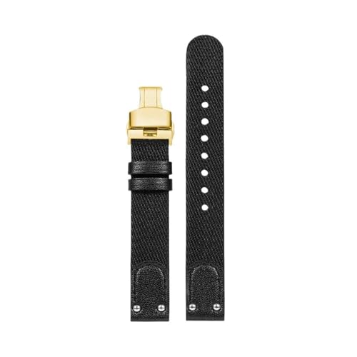 NLNKDTDPAK Nylon-Canvas-Uhrenarmband, passend for DW, passend for Daniel, passend for Wellington Spring, Pastellfarben, 12 mm, 14 mm, rosa, cremefarben, schwarz, grün, mit Nieten-Damenarmband(Black-go NLNKDTDPAK Nylon-Canvas-Uhrenarmband, passend for DW, passend for Daniel, passend for Wellington Spring, Pastellfarben, 12 mm, 14 mm, rosa, cremefarben, schwarz, grün, mit Nieten-Damenarmband(Black-go von NLNKDTDPAK
