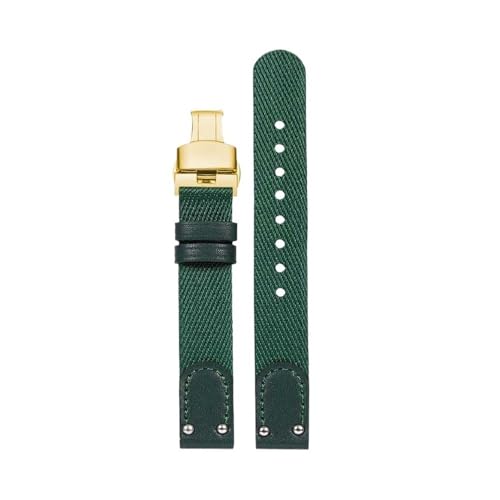 NLNKDTDPAK Nylon-Canvas-Uhrenarmband, passend for DW, passend for Daniel, passend for Wellington Spring, Pastellfarben, 12 mm, 14 mm, rosa, cremefarben, schwarz, grün, mit Nieten-Damenarmband(Green-go NLNKDTDPAK Nylon-Canvas-Uhrenarmband, passend for DW, passend for Daniel, passend for Wellington Spring, Pastellfarben, 12 mm, 14 mm, rosa, cremefarben, schwarz, grün, mit Nieten-Damenarmband(Green-go von NLNKDTDPAK