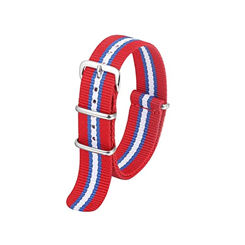 NLNKDTDPAK Nylon Uhr Band Armband-Lederband 18mm 20mm 22mm 24mm Uhr Zubehör Edelstahl Männer Frau(Gold,24mm) von NLNKDTDPAK