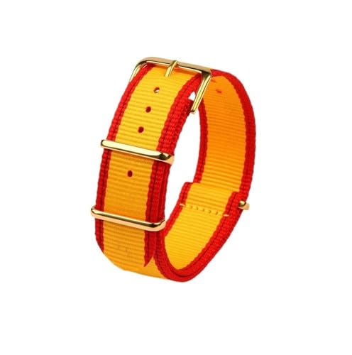 NLNKDTDPAK Nylon-Uhrenarmband passend for Seiko Nr. 5 Street Overlord Limited Edition SRPF23 SRPF24 SRPF19K1/SRPF20K1 Nylon-Unterseite(Yellow gk) von NLNKDTDPAK