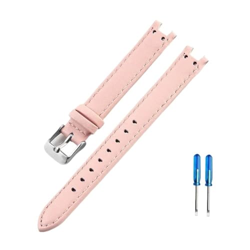 NLNKDTDPAK Passend for Anne Klein AK2156 AK2157 AK2618 12 x 6 14 x 8 mm Premium hautfreundliches Uhrenarmband mit konkaver Schnittstelle(Pink-ST-K1,14x8mm) von NLNKDTDPAK