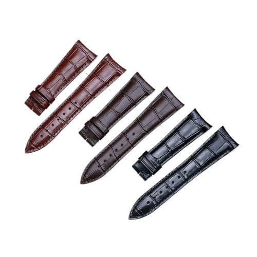 NLNKDTDPAK Passend for Frederique Constant Uhrenarmband, 23 mm, schwarzes und dunkelbraunes Herrenuhrenarmband mit Dornschließe aus erstem Leder(Brown) von NLNKDTDPAK