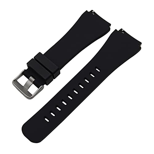 NLNKDTDPAK Quick Release-Silikon-Gummi-Uhrband-Gründer Wander Crewmaster Grant Marschall Explorist Watch Band Handgelenkband Fit for fossile q(Black) von NLNKDTDPAK