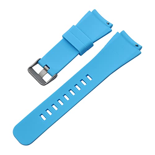 NLNKDTDPAK Quick Release-Silikon-Gummi-Uhrband-Gründer Wander Crewmaster Grant Marschall Explorist Watch Band Handgelenkband Fit for fossile q(Light Blue) von NLNKDTDPAK