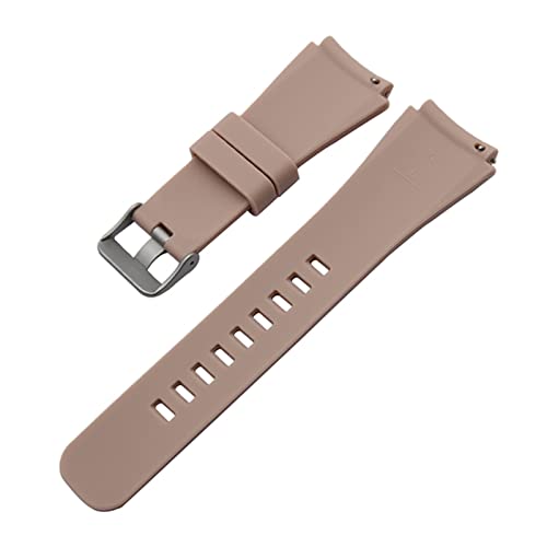 NLNKDTDPAK Quick Release-Silikon-Gummi-Uhrband-Gründer Wander Crewmaster Grant Marschall Explorist Watch Band Handgelenkband Fit for fossile q(Light Brown) von NLNKDTDPAK