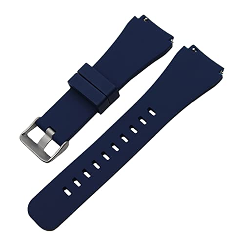 NLNKDTDPAK Quick Release-Silikon-Gummi-Uhrband-Gründer Wander Crewmaster Grant Marschall Explorist Watch Band Handgelenkband Fit for fossile q(Royal Blue) von NLNKDTDPAK