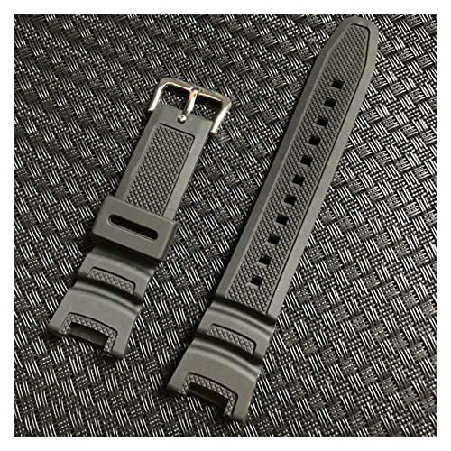 NLNKDTDPAK Schwarzes Silikonband-Armband geeignet for Casio SGW-100 SGW100 21mm Männer Frauen Gummi Sport Wasserdichte Ersatzuhr Band(2) von NLNKDTDPAK