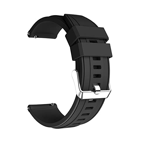 NLNKDTDPAK Silikon-Uhr-Armband. GTR 47mm. Smart Armband Männer Frauen Sportgurte Stratos 2 / 2s Pace Fit for Xiaomi Fit for Huami Amazfit(Black) von NLNKDTDPAK