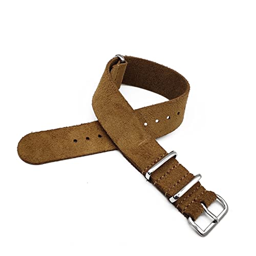 NLNKDTDPAK Uhrenarmband Lederarmband 20mm 22mm Schwarz Braune Uhrenband for Frauen Männer Watch Strap Armbanduhr Zubehör(Brown,22mm) von NLNKDTDPAK