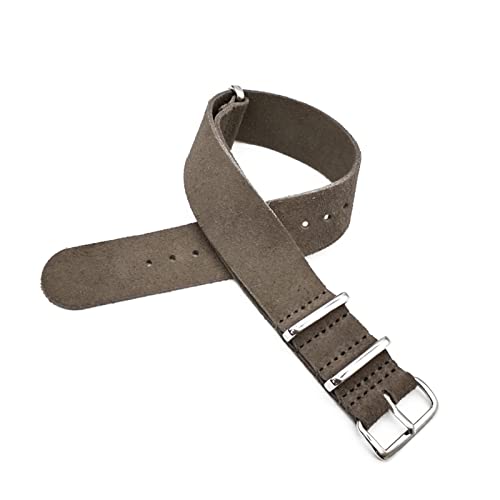 NLNKDTDPAK Uhrenarmband Lederarmband 20mm 22mm Schwarz Braune Uhrenband for Frauen Männer Watch Strap Armbanduhr Zubehör(Gary,22mm) von NLNKDTDPAK