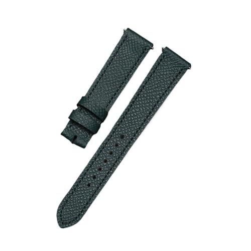 NLNKDTDPAK Uhrenarmband passend for Hermes H Hour HH1.210/201 16 mm Lederarmband Damenarmband Oberschicht Leder(Dark green,20mm) von NLNKDTDPAK