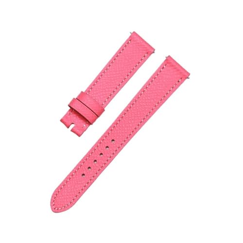 NLNKDTDPAK Uhrenzubehör 20-mm-Ledergürtel mit Oberschicht, passend for Hermes H Hour HH1.510/501-Uhrenarmbänder mit geprägter Textur(Pink 2,20mm) von NLNKDTDPAK
