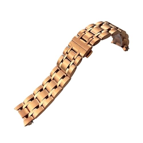 NLNKDTDPAK Uhrenzubehör 22 mm 23 mm 24 mm passend for Tissot 1853 Couturier T035 Edelstahlarmband T035407A T035627A Herren-Business-Uhrenarmband(Rose Gold,23mm) von NLNKDTDPAK