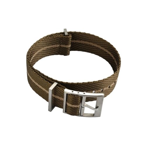 NLNKDTDPAK Waterpro Nylon-Armband, passend for Omega, passend for Swatch Joint Planet Series, gewebtes Canvas-Armband, Damen- und Herrenarmband, 20 mm(A24 Green intercolor) von NLNKDTDPAK