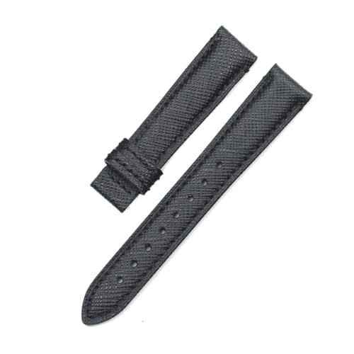 NLNKDTDPAK Weiches Damen-Leder-Uhrenarmband, passende Passform for COACH Damen-Uhrenkette, 16 mm, Rot Schwarz, modische Kreuzstruktur(Black No buckle) von NLNKDTDPAK