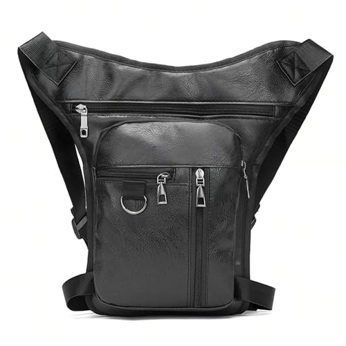 NLONLL Beintasche Motorrad Wasserdicht Oberschenkeltasche Hüfttasche für Herren und Damen Multitasche Sport Gürteltasche für Outdoor Camping Wandern Klettern Radfahren (Schwarz) von NLONLL