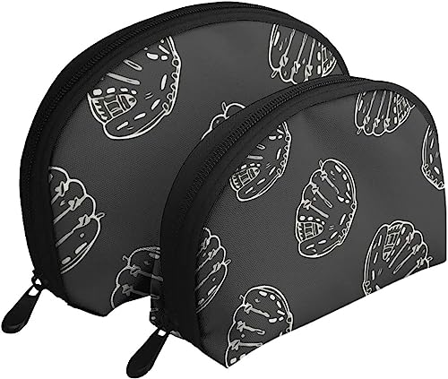 2 Stück Kosmetiktaschen Catcher Baseball Team Japen Pride Reise-Make-up-Tasche Shell Kulturbeutel Damen Handtasche von NLWQEKV