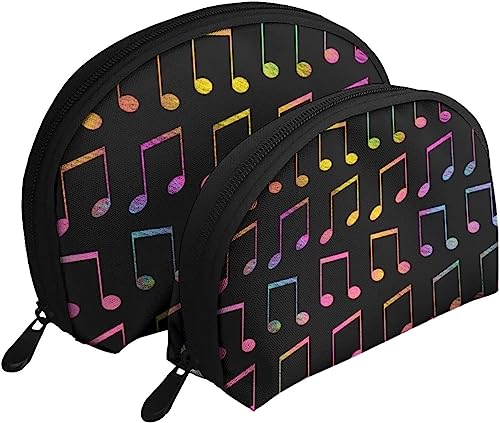 2 Stück Kosmetiktaschen Musik 8th Note Reise-Make-up-Tasche Shell Kulturbeutel Damen Handtasche 2 Stück Kosmetiktaschen Musik 8th Note Reise-Make-up-Tasche Shell Kulturbeutel Damen Handtasche von NLWQEKV