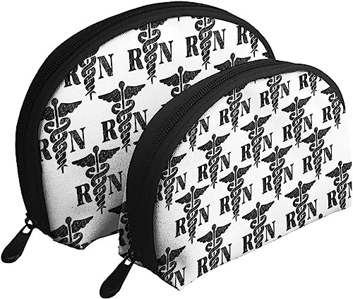 2 Stück Kosmetiktaschen Rn EMT Reise-Make-up-Tasche Shell Kulturbeutel Damen Handtasche von NLWQEKV